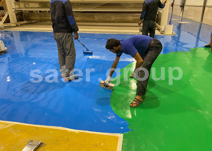 اجرای رنگ اپوکسی شرکت نساجی